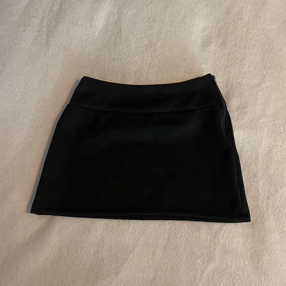 Express black sued skirt